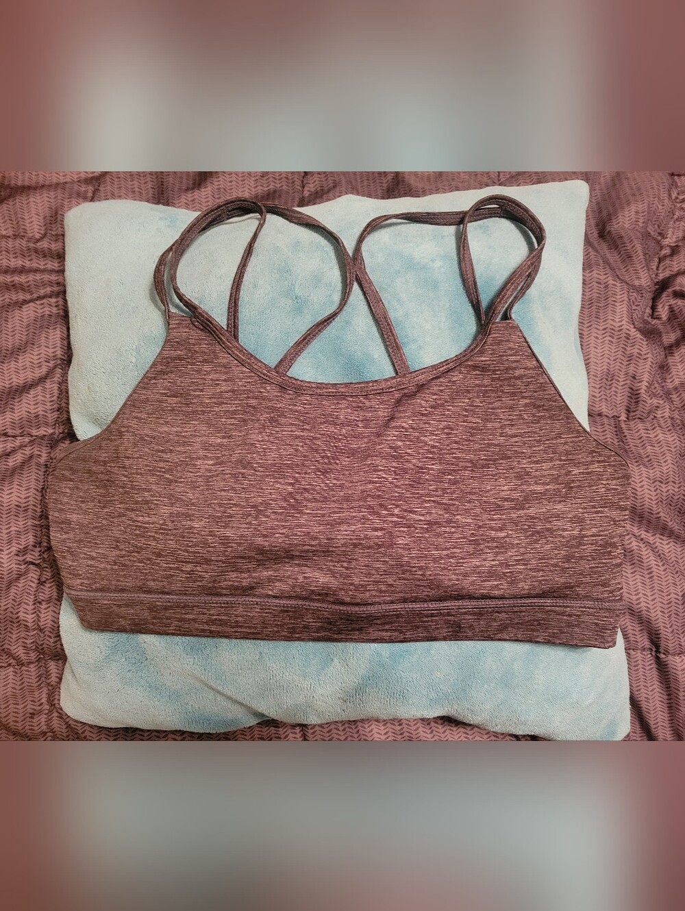 Women’s Gaiam Gray Strappy Sports Bra - Size Large
